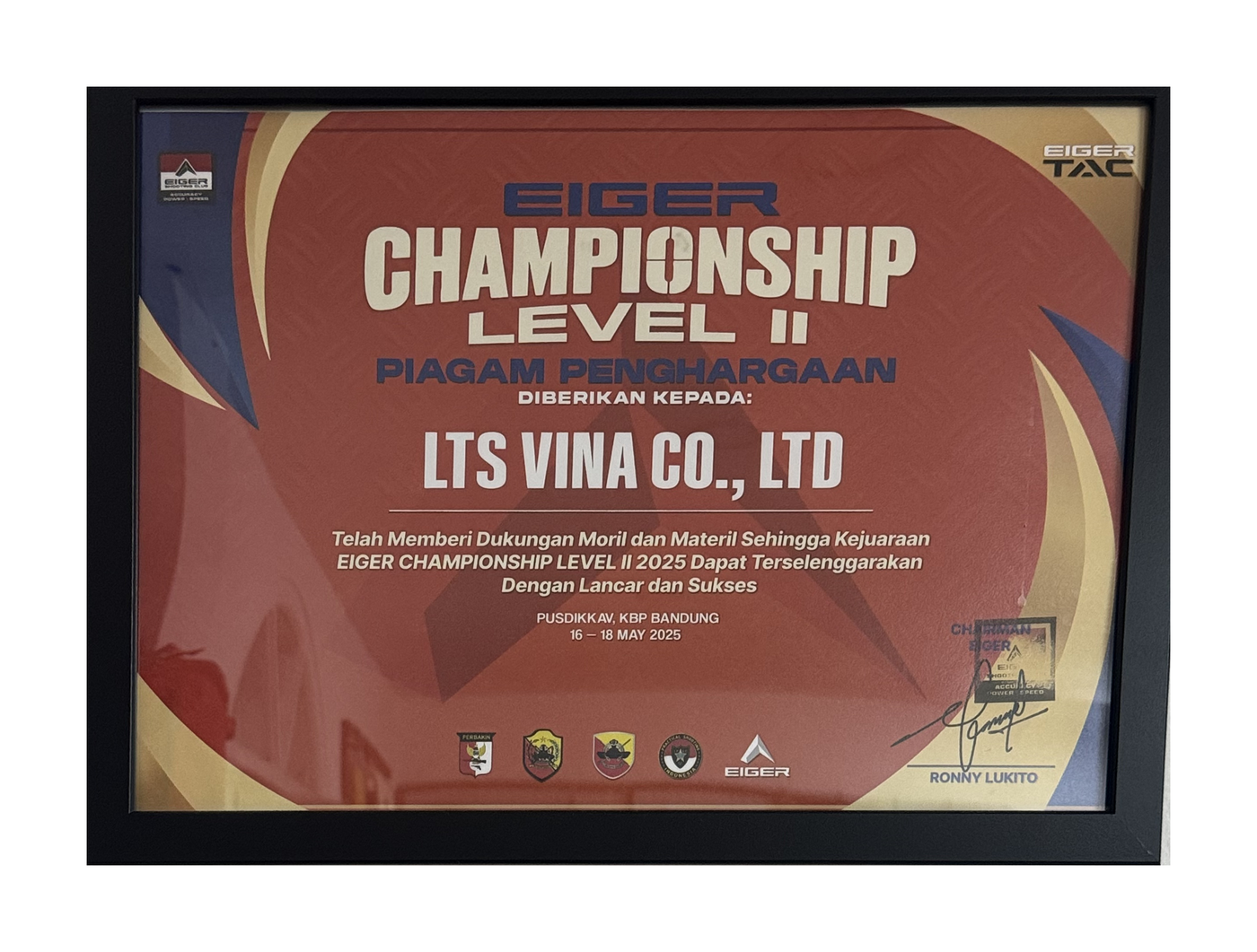 Eiger Championship Level II certificate